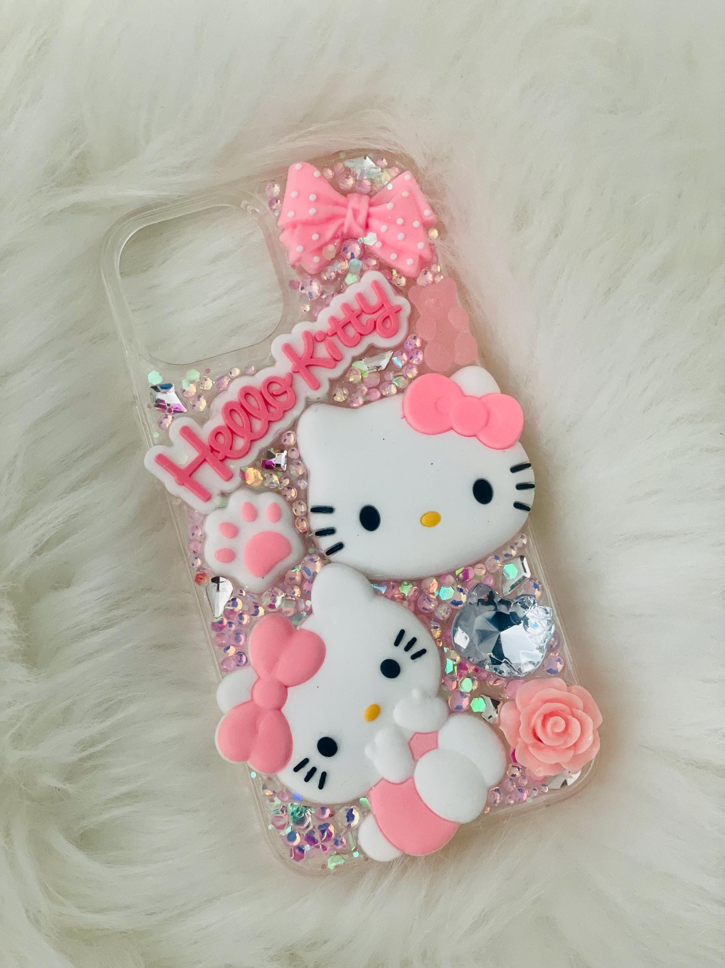 Pink, Red, Blue, or Black & White Hello Kitty Case