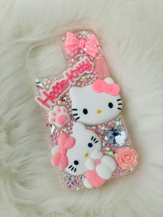 Pink, Red, Blue, or Black & White Hello Kitty Case