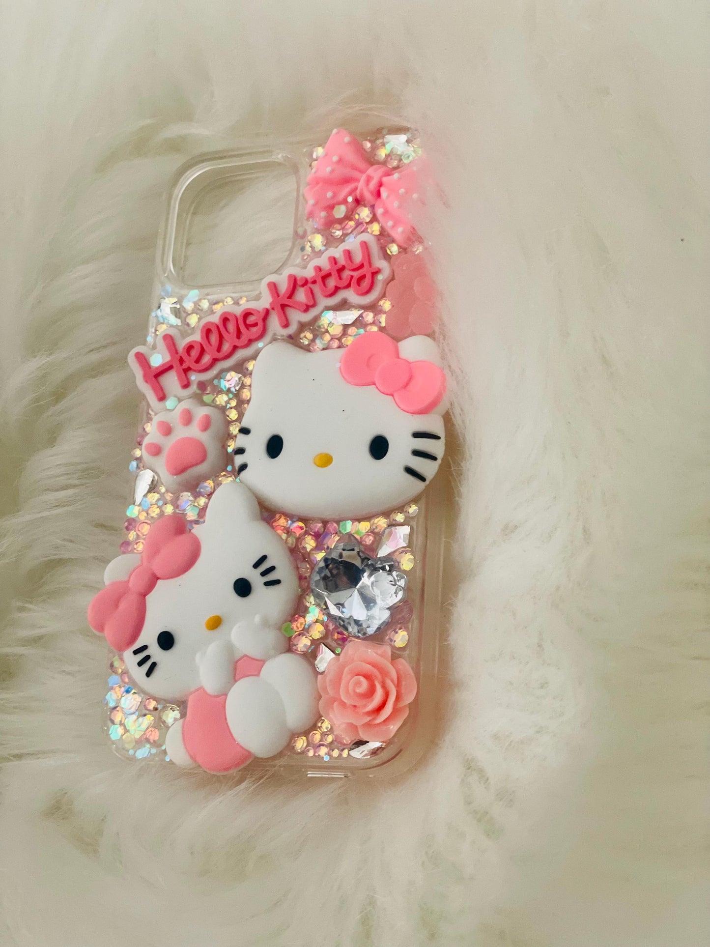 Pink, Red, Blue, or Black & White Hello Kitty Case
