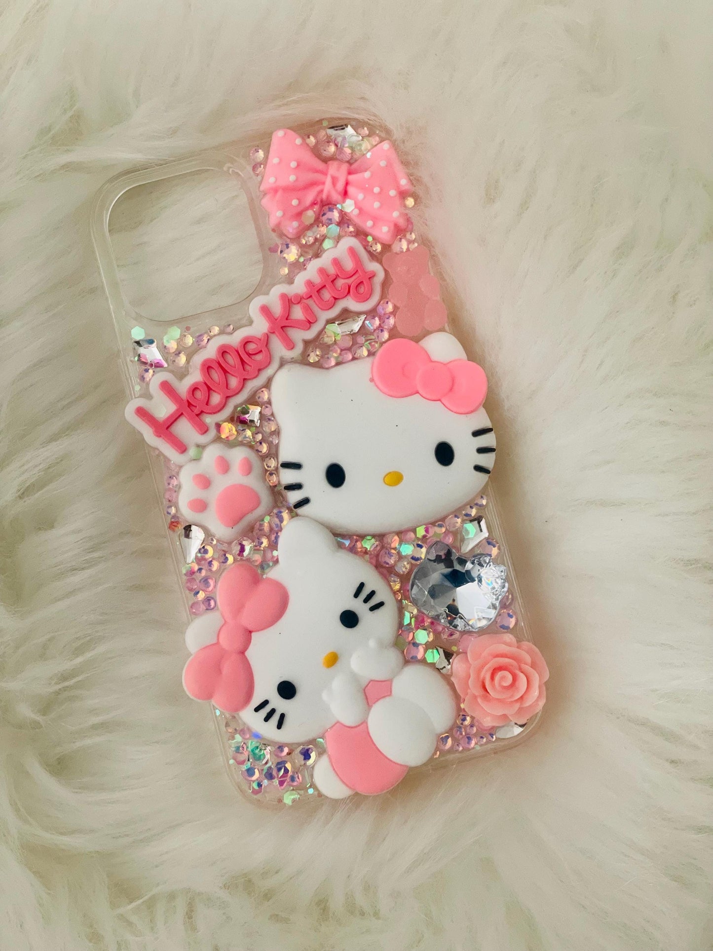 Pink, Red, Blue, or Black & White Hello Kitty Case
