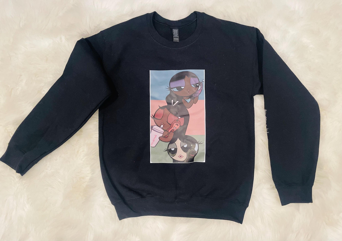 PowerPuff Love Island Crew Sweater